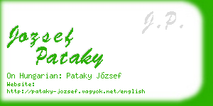 jozsef pataky business card